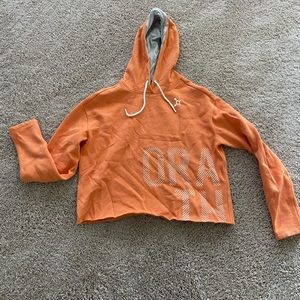 Orangetheory orange cropped hoodie pullover